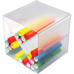 DEFLECTO Deflecto DEF350201 Stackable Cube Organizer 6 x 6 x 7.25 in 1 Each 81154494SEMQ3