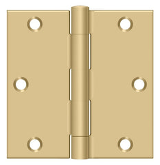 DELTANA Deltana S35U4-R Square Door Hinge 3.5x3.5 Satin Brass