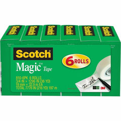 3M 3M MMM8106PK 3/4 inchesW Magic Tape (0.75 in x 36 yd, 6 Pack, 1 in Core) 8106PK