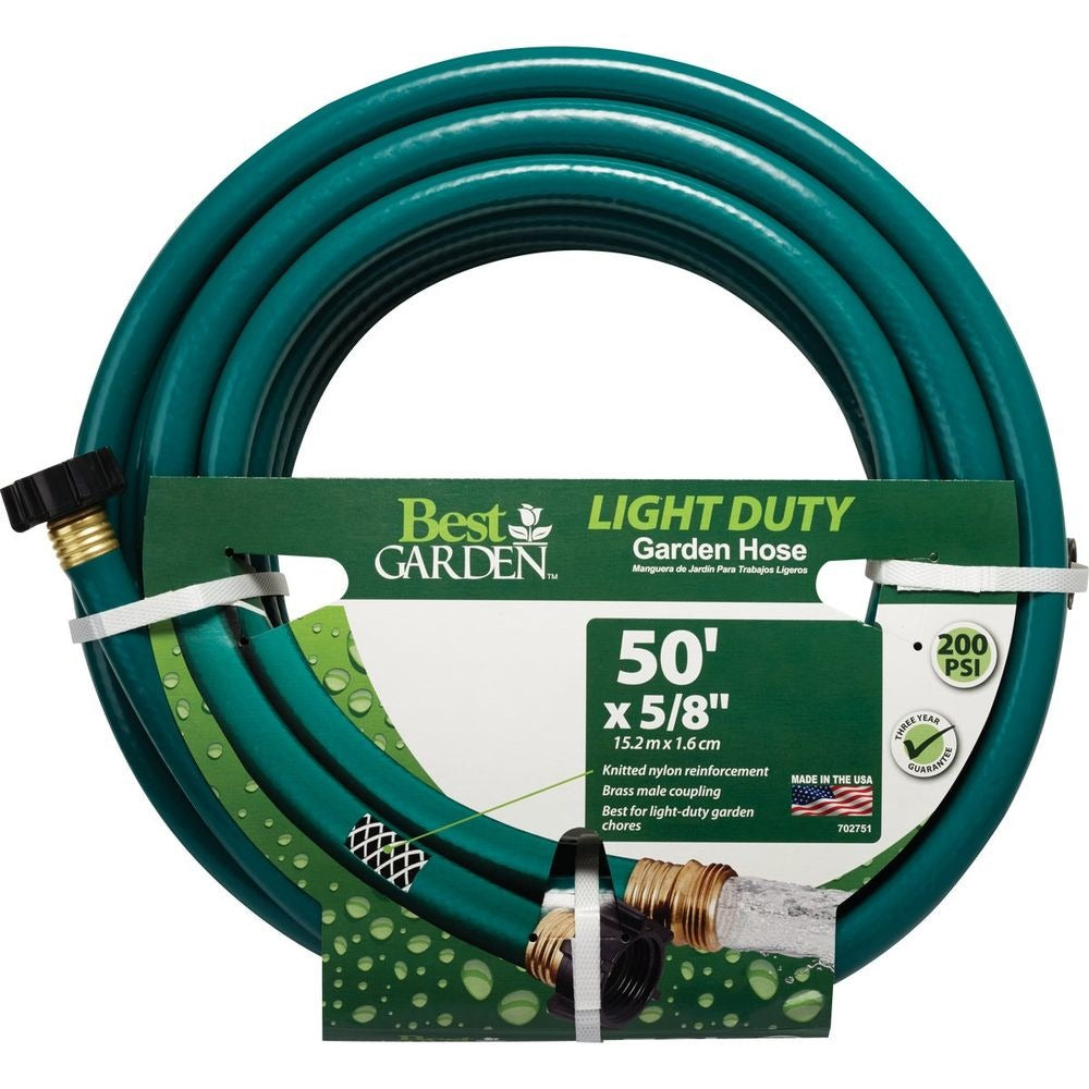 BEST GARDEN Best Garden 702751 5/8 in. Dia. x 50 ft Light-Duty Garden Hose (50 ft)