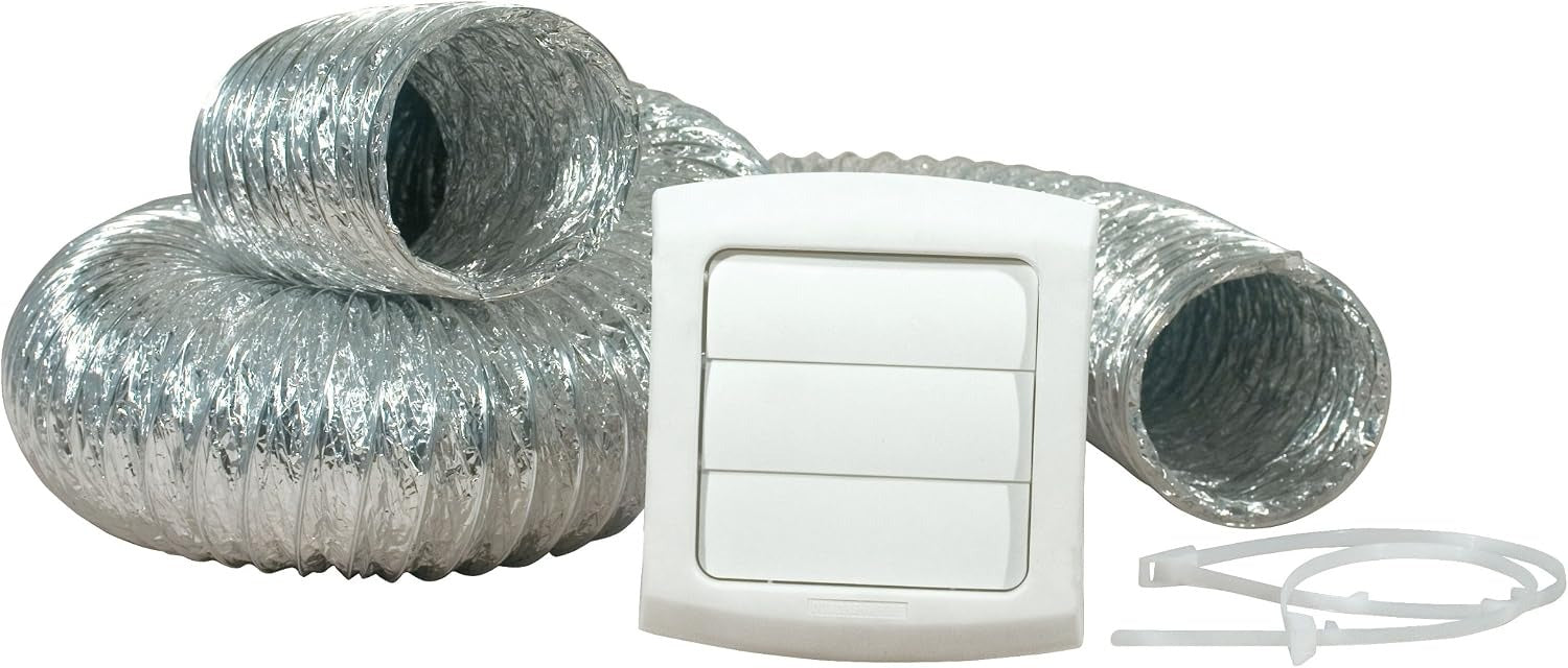 DUNDAS JAFINE Dundas Jafine TD48PVKZW6 ProVent Dryer Vent Kit 4 Inch (1 Pack) TD48PVK2