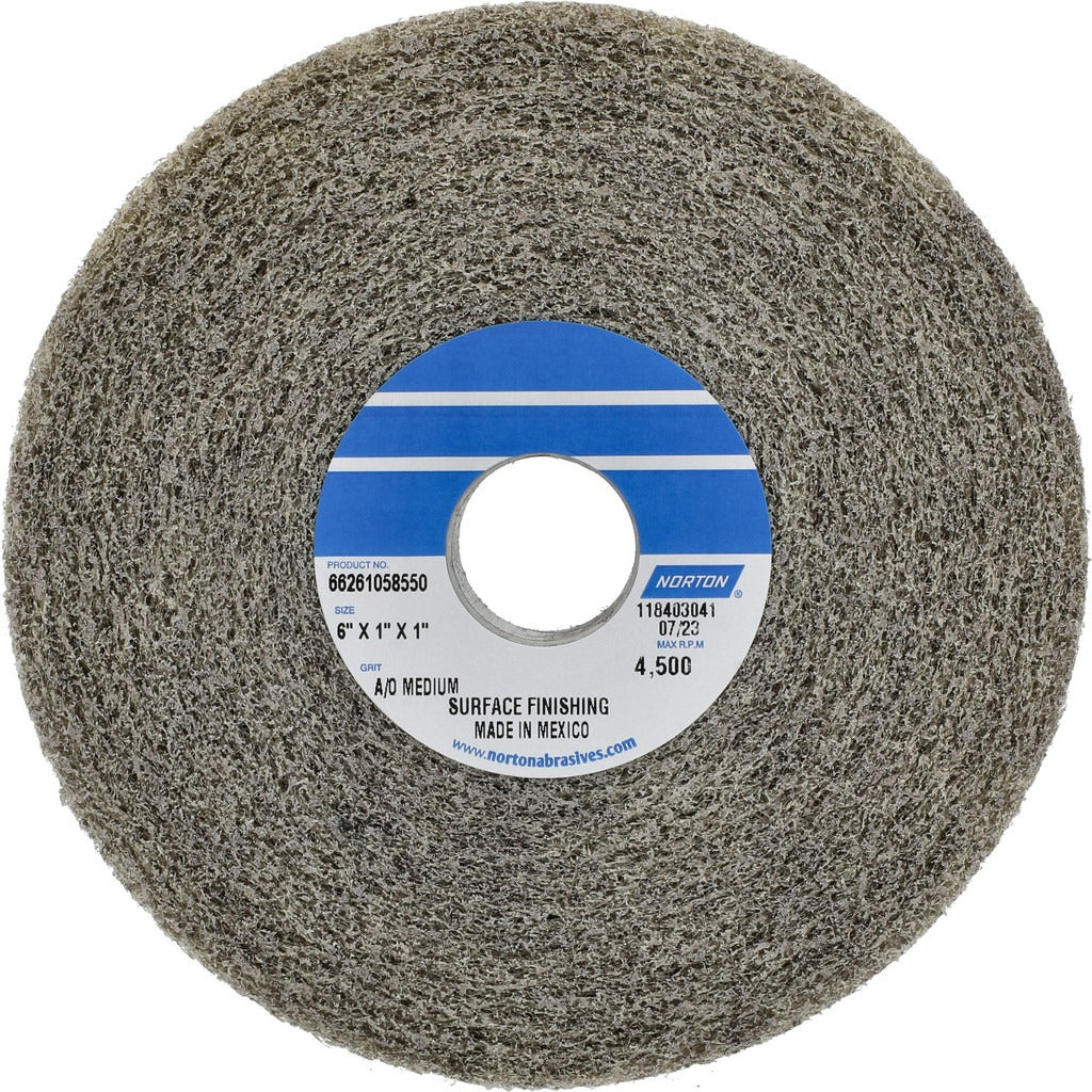 NORTON Norton 66261058550 Convolute Deburring Wheel 6 in Aluminum Oxide