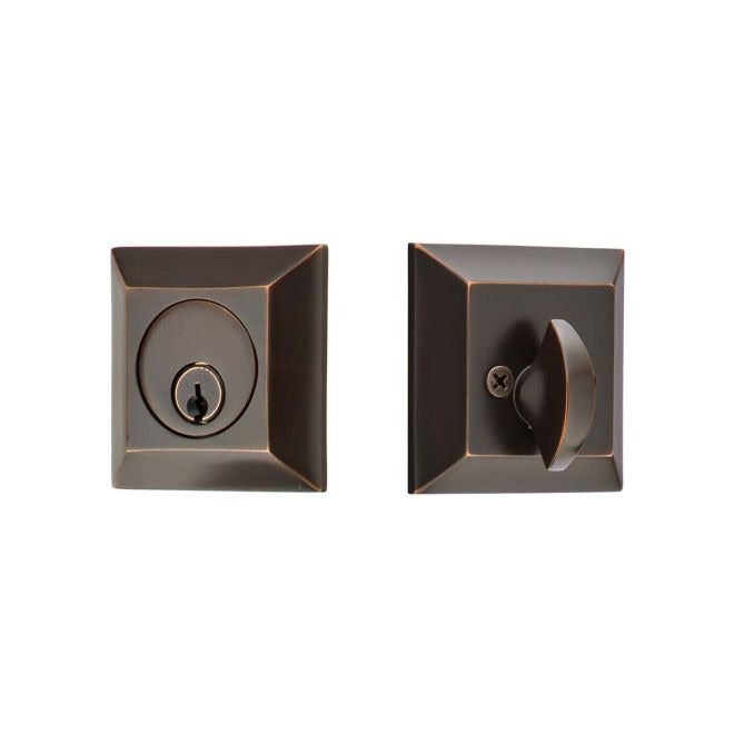 EMTEK Emtek 8478US10B Quincy Single Cylinder Deadbolt Oil Rubbed Bronze