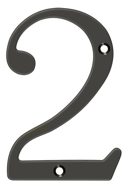 DELTANA Deltana RN4-2U10B 4 Inch Brass House Number Oil Rubbed Bronze