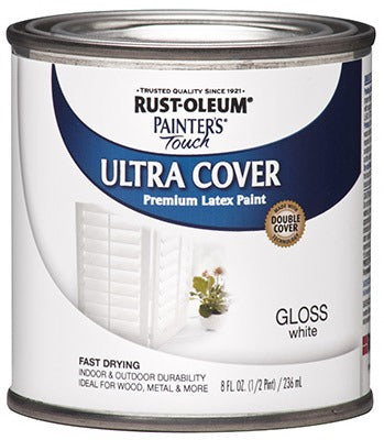 RUST-OLEUM Rust-oleum 1992-730 Gloss Latex Paint White Half Pint