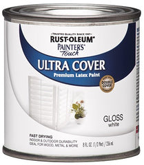 RUST-OLEUM Rust-oleum 1992-730 Gloss Latex Paint White Half Pint