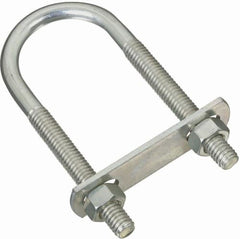 STANLEY Stanley N222-133 U-bolt with plate and hex nuts (Pack of 5, 3/8 inches x 2 inches x 3 1/2 inches)