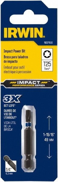 IRWIN Irwin IWAF32TX252 T25 Torx Power Screwdriver Bit 2 Inch