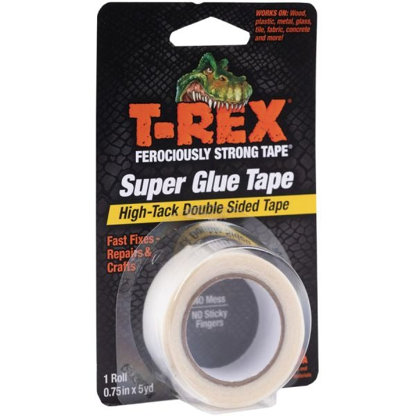 DUCK Duck DUC286853 T-Rex Double Sided Super Glue Tape (15 ft x 0.75 in) 286853