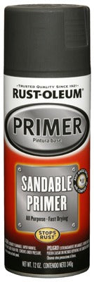 RUST-OLEUM Rust-oleum 249418 Sandable Primer Black 12 Oz