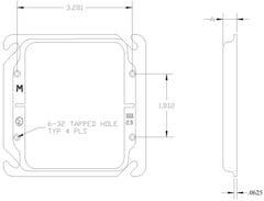 MULBERRY METAL PRODUCTS Mulberry Metal Products 11236 4-in 2G switch cover 1/8in raised 4-inch square