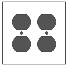MULBERRY METAL PRODUCTS Mulberry Metal Products 86102 Standard Receptacle Wallplate (4.5 in H x 4.562 in W)