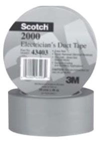 3M Scotch 2000-2X50YD Electricians Duct Tape 50 Yd X 2 In