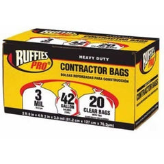 BERRY GLOBAL Berry Global 1190273 20 Pack 42 Gallon Contractor Bag (32 x 50 inches)