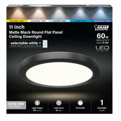 FEIT ELECTRIC Feit Electric 74210/6WY/BK 12.5W Round Flat Panel Downlight