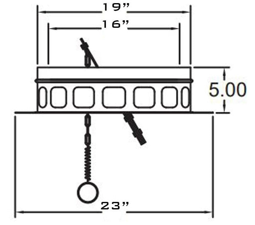 METAL-FAB Metal-Fab 16ATGAPD Air-Cooled Temp/Guard Anchor Plate with Damper (16 inches Diameter)