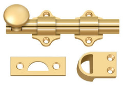 DELTANA Deltana DDB425CR003 Dutch Door Bolt 4 in Lifetime Brass
