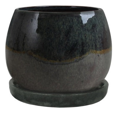 TRENDSPOT Trendspot Inc CR10975-06E 6 Inch Drip Green Artisan Pot