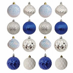 GERSON Gerson CBK011001A Shatterproof Ornament Set 16 Piece