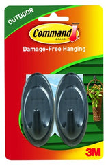 3M 3M Company 17086S-AWES Command Terrace Hook Slate 2 Pack