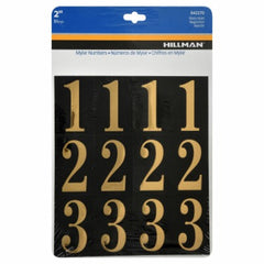 HILLMAN Hillman Fasteners 842270 Gold Black Adhesive Letter Set 2 in