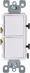 LEVITON Leviton Mfg Co R62-05634-0WS Duplex Single Pole Switch 15A