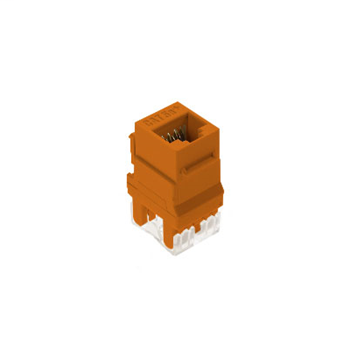 LEGRAND Legrand WP3450OR On-Q WP3450-OR 1-Port RJ45 Category 5E Orange Plastic Snap-In Keystone Connector