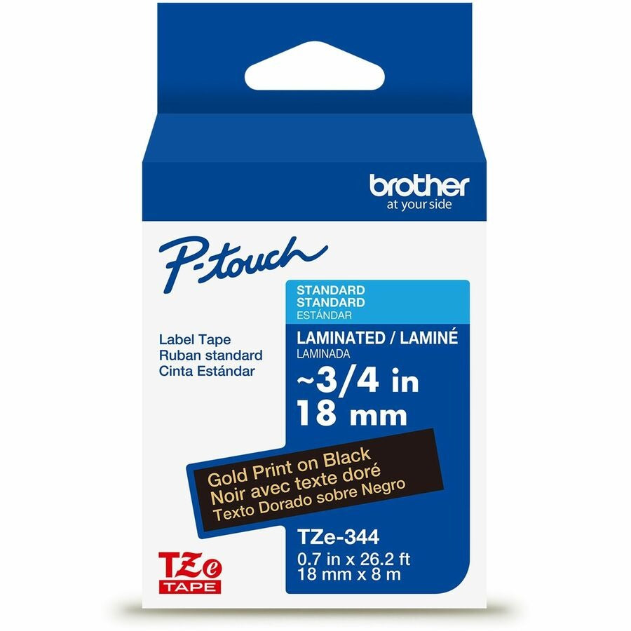 BROTHER Brother BRTTZE344G Genuine P-touch TZe344 Laminated Label Tape (18mm x 8m)