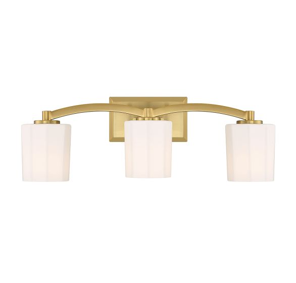 SAVOY HOUSE Savoy House 8-7710-3-322 Whitney 3-Light Bathroom Vanity Light 60W 8 inch Height 24 inch Width