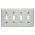 LEVITON Leviton 84012 Wallplate 4G Toggle Device Mount 430 Stainless Steel