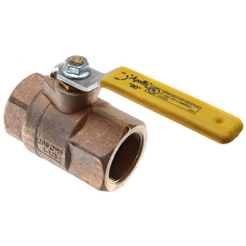 APOLLO VALVES Apollo Valves 8010701 80-100 Series 1-1/2 in. Bronze Threaded Lever Handle Gas Ball Valve
