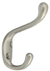 NATIONAL HARDWARE National Mfg N331-009 Coat Hat Hook Satin Nickel 5 Pack