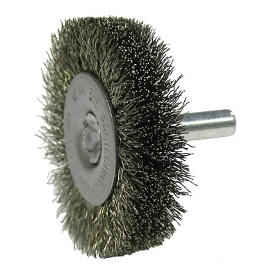 WEILER Weiler 17974 Crimped Wire Radial Wheel 008 Stainless Steel Fill 1/4 Stem Pack of 10