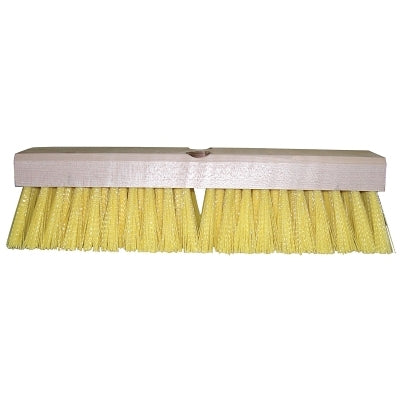 WEILER Weiler 44438 Deck Scrub Brush Yellow Polypropylene Fill 12 Inch Hardwood Block