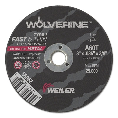 WEILER 56062 GRINDING & CUT OFF WHEELS