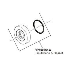 BRIZO Brizo RP100664PN Litze Wall Mount Tub Filler Handle Base (0.63 in x 2.75 in x 2.75 in) BRIZ-RP100664-PN