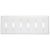 LEVITON Leviton 86036 Standard Size Traditional Wallplate, 6 Gangs, 4.5 in H x 11.8 in W, Thermoset, Ivory