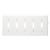 LEVITON Leviton 88023 5-Gang Toggle Device Switch Wallplate Standard Size Thermoset