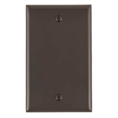 Leviton 80714 Blank Wallplate 1 Gang Standard Size Thermoplastic Nylon Brown