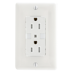 Hubbell Wiring Device-Kellems DR15NLWH HCI DR15NLWH TAMP RES, DECO FACE, N 15A 125V