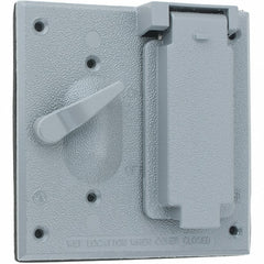 LEVITON Leviton WM2SD-GY Zinc Device Electrical Box Cover