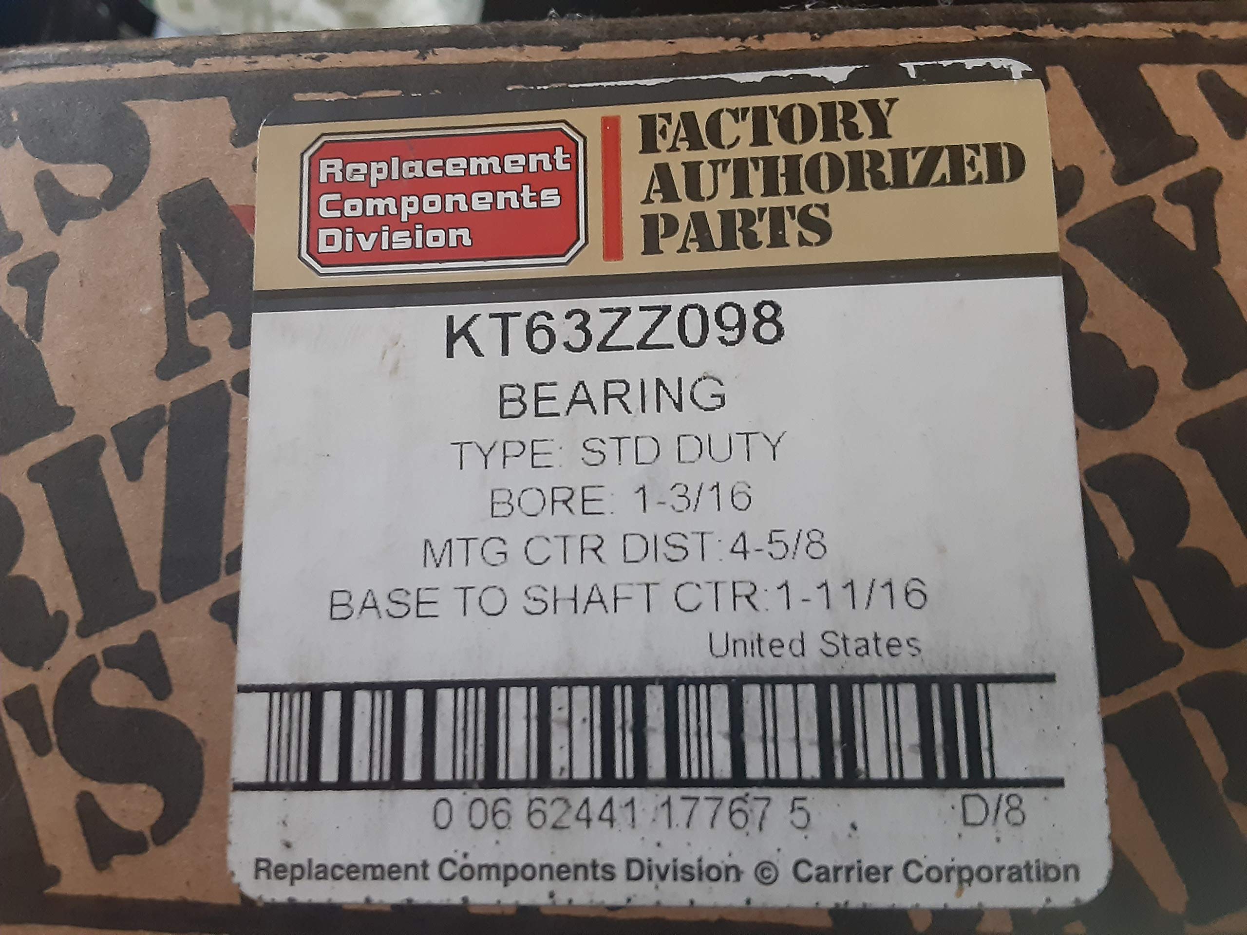 CARRIER KT63ZZ098 BEARINGS