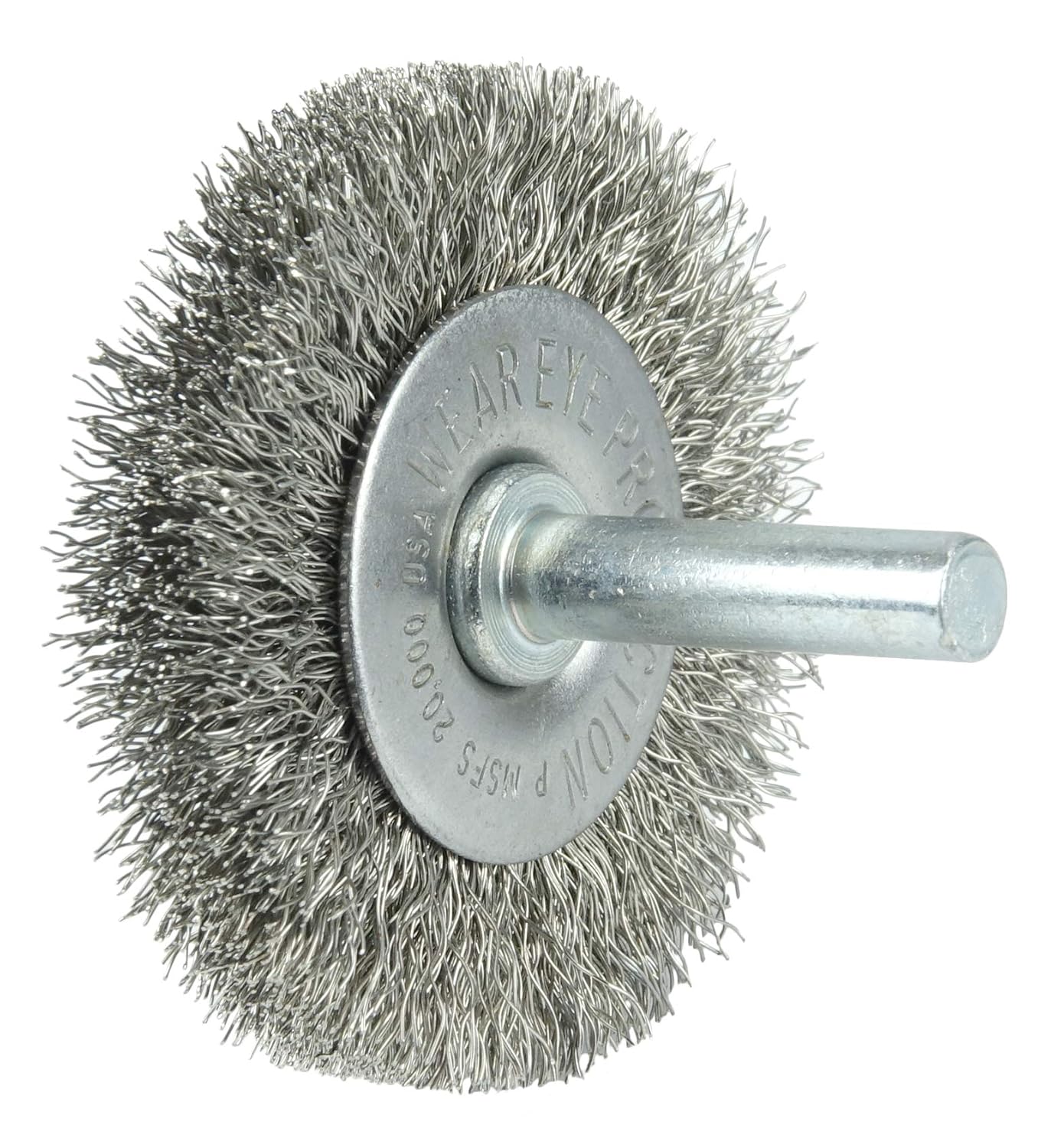 WEILER Weiler 17974 Crimped Wire Radial Wheel 008 Stainless Steel Fill 1/4 Stem Pack of 10