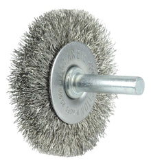 Weiler 17974 Crimped Wire Radial Wheel 008 Stainless Steel Fill 1/4 Stem Pack of 10