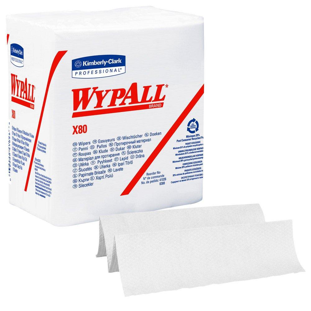 WYPALL WypAll 41026 X80 12-1/2 x 12 in. Hydroknit Wiper in White (Pack of 50)