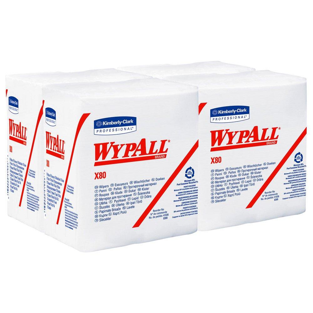 WYPALL WypAll 41026 X80 12-1/2 x 12 in. Hydroknit Wiper in White (Pack of 50)