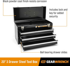 GearWrench 83151 3 Drawer Tool Box - 20 inches