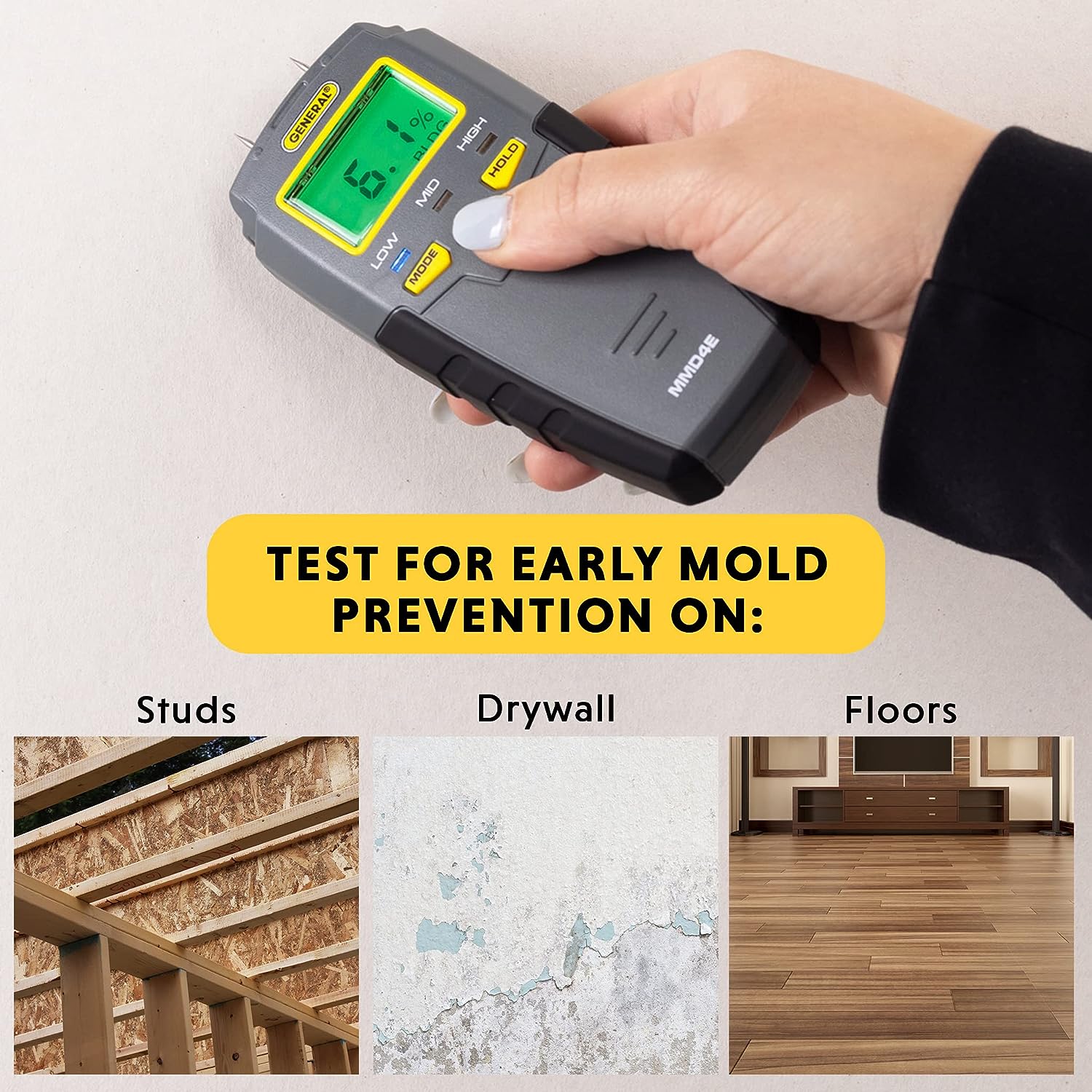 GENERAL TOOLS General Tools MMD4E Digital Moisture Meter Pin Type