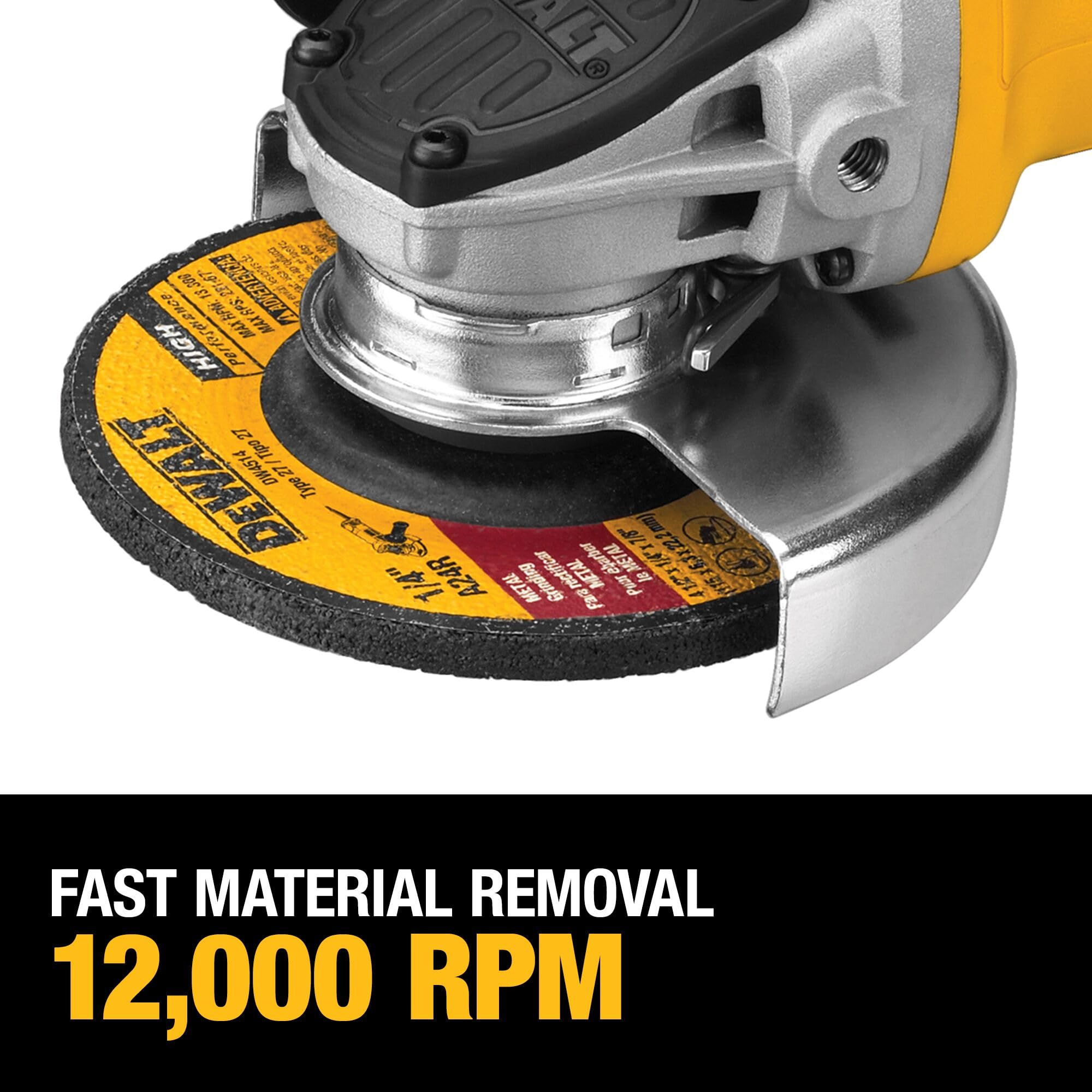 DEWALT DeWalt DWE4012 4.5-Inch Paddle Switch Small Angle Grinder 7 Amp