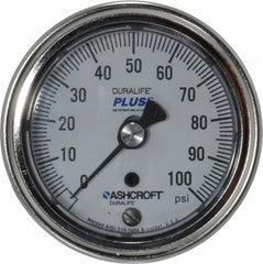 ASHCROFT Ashcroft 94889XLL Pressure Gauge 0-100 Psi 2.5 in Mnpt